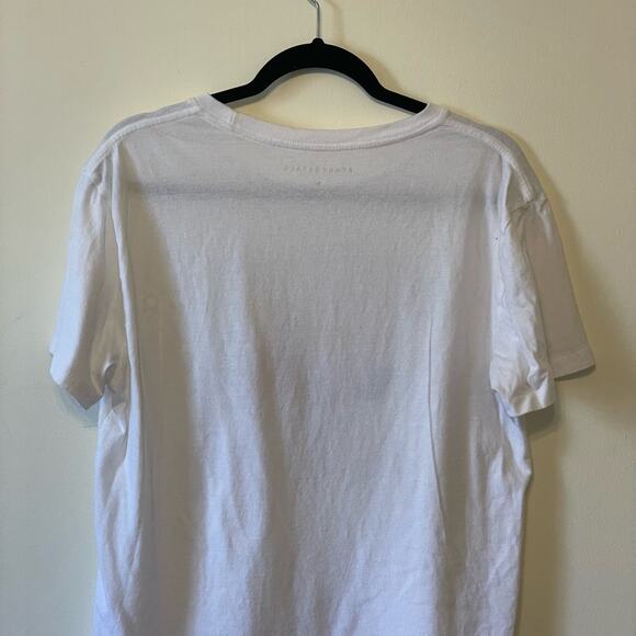 Aeropostale M short sleeve t-shirt white Organic Friends spellout casual boho - Picture 6 of 7